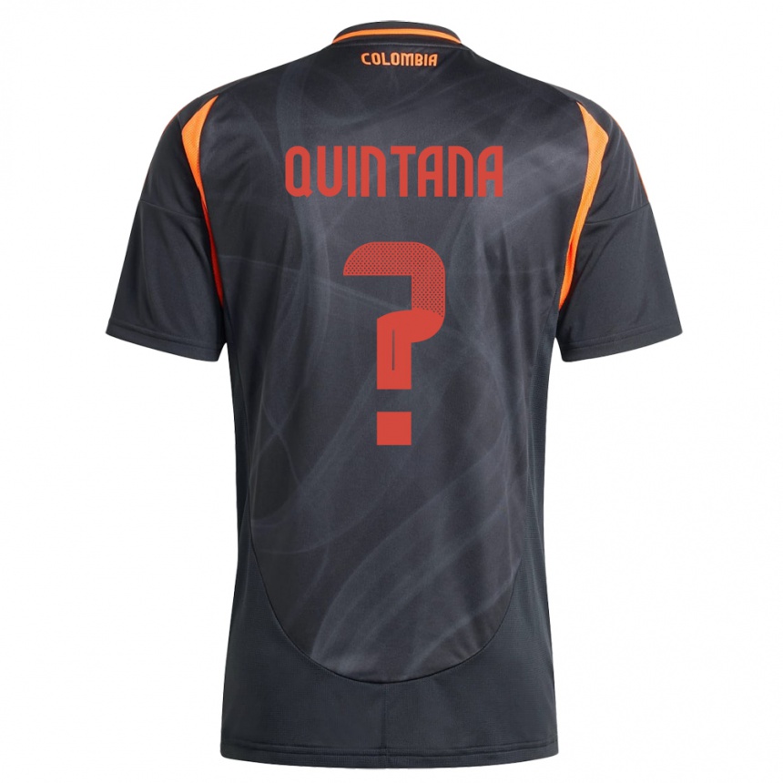 Kids Football Colombia Juan Quintana #0 Black Away Jersey 24-26 T-Shirt Za