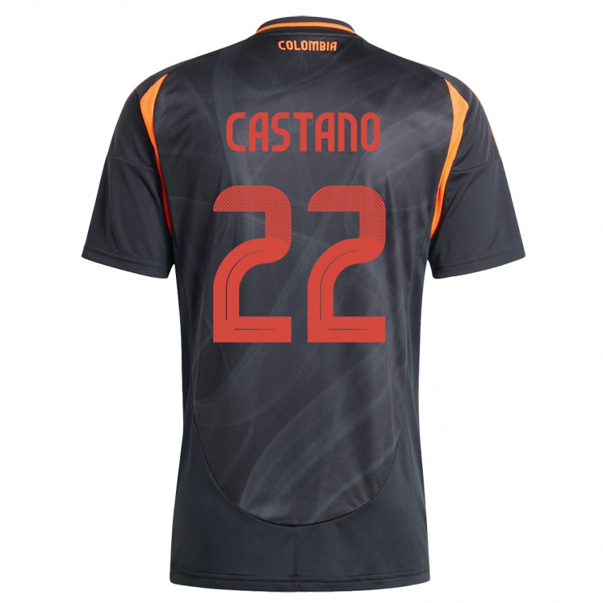 Kids Football Colombia Stefany Castaño #22 Black Away Jersey 24-26 T-Shirt Za