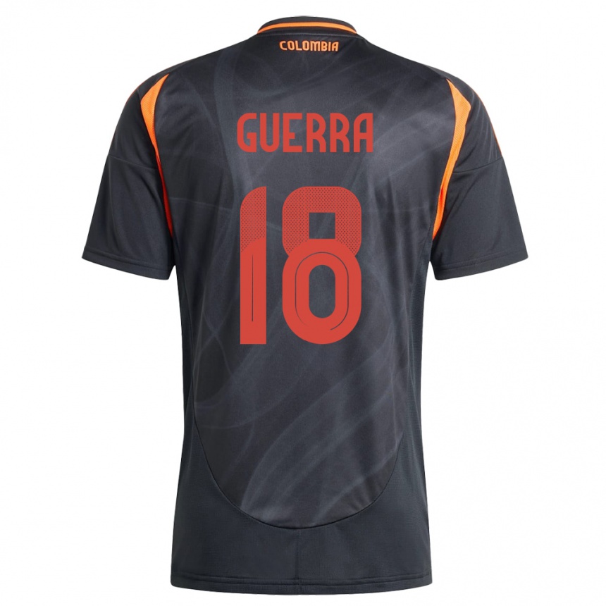 Kids Football Colombia Ingrid Guerra #18 Black Away Jersey 24-26 T-Shirt Za