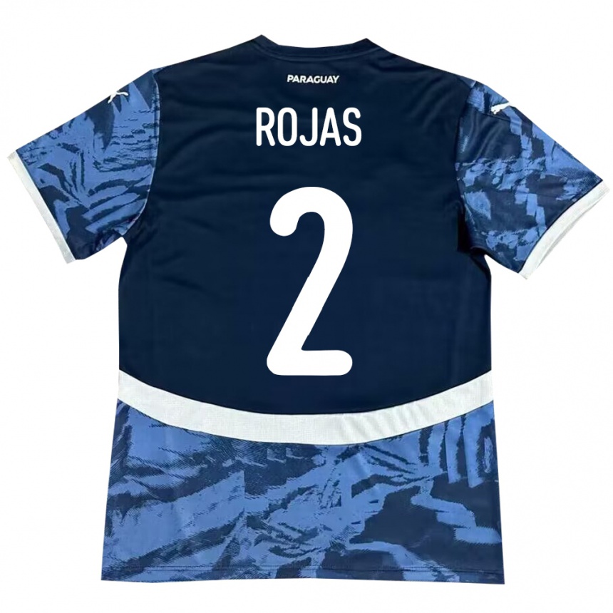 Kids Football Paraguay Robert Rojas #2 Blue Away Jersey 24-26 T-Shirt Za