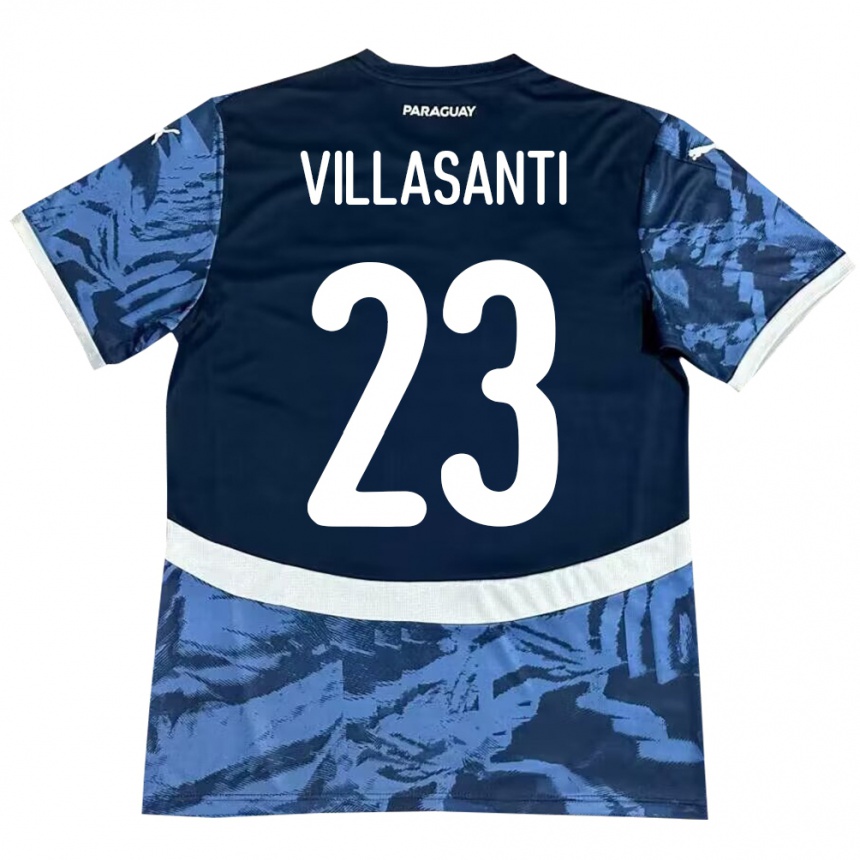 Kids Football Paraguay Mathías Villasanti #23 Blue Away Jersey 24-26 T-Shirt Za