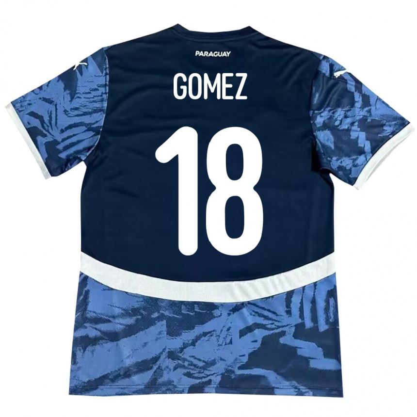 Kids Football Paraguay Diego Gómez #18 Blue Away Jersey 24-26 T-Shirt Za