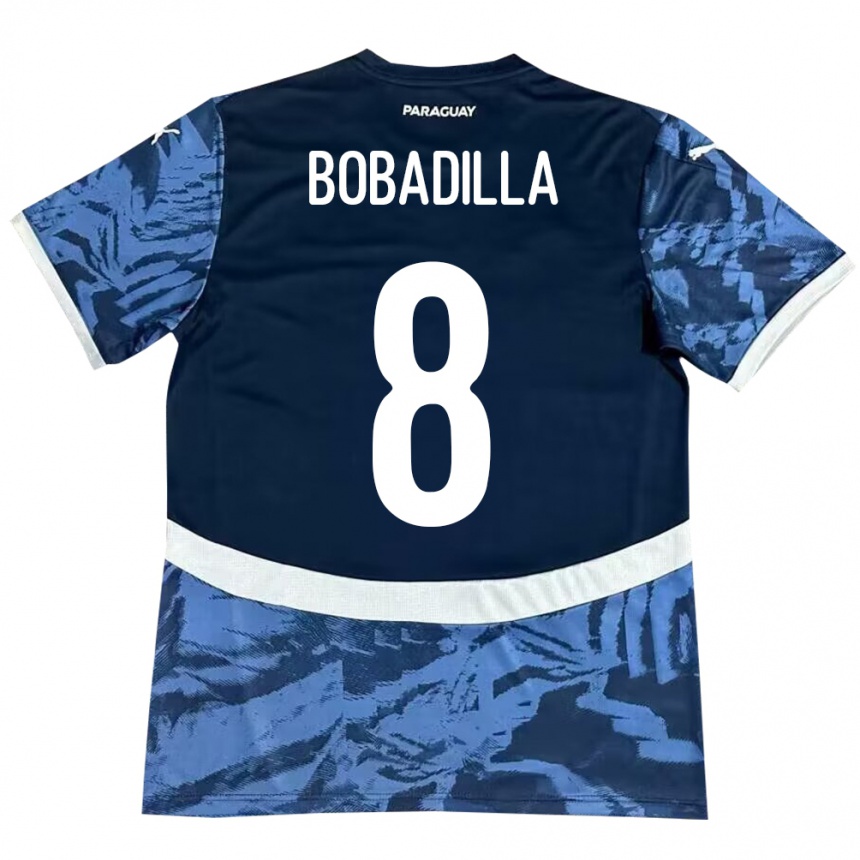 Kids Football Paraguay Damián Bobadilla #8 Blue Away Jersey 24-26 T-Shirt Za