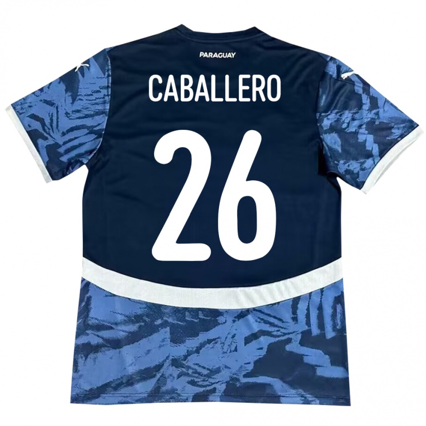 Kids Football Paraguay Hernesto Caballero #26 Blue Away Jersey 24-26 T-Shirt Za