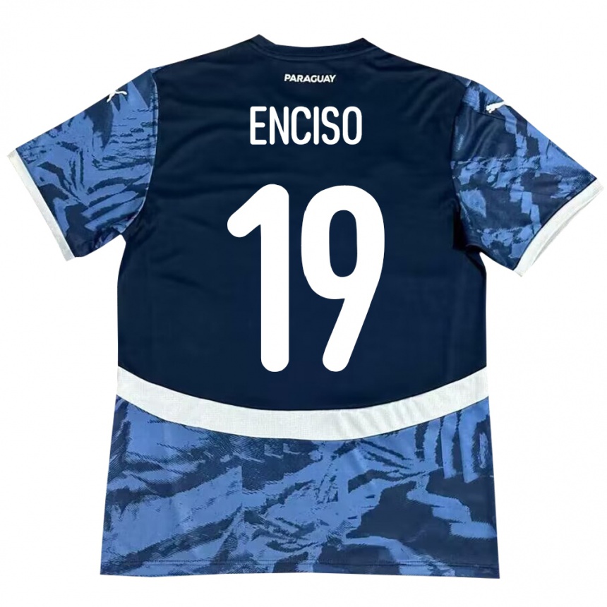 Kids Football Paraguay Julio Enciso #19 Blue Away Jersey 24-26 T-Shirt Za