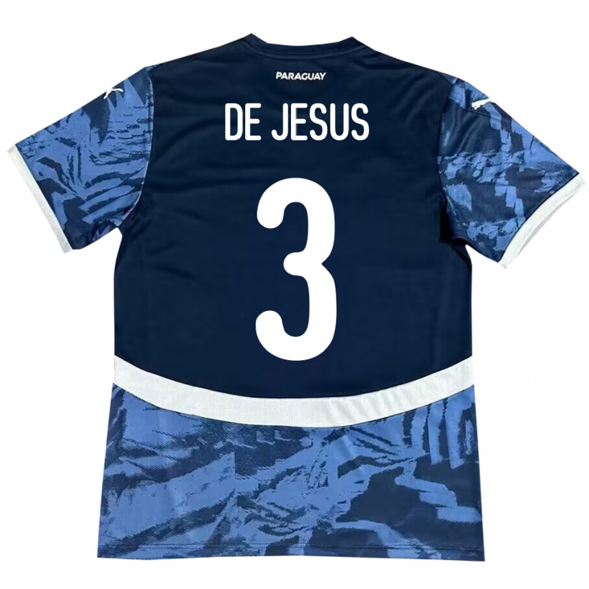 Kids Football Paraguay Ronaldo De Jesús #3 Blue Away Jersey 24-26 T-Shirt Za