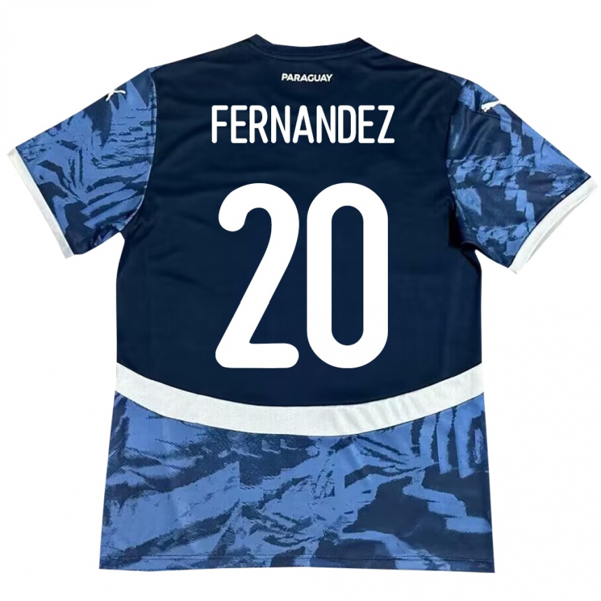 Kids Football Paraguay Marcelo Fernández #20 Blue Away Jersey 24-26 T-Shirt Za