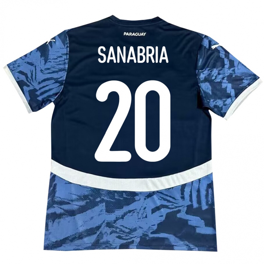 Kids Football Paraguay Tobías Sanabria #20 Blue Away Jersey 24-26 T-Shirt Za