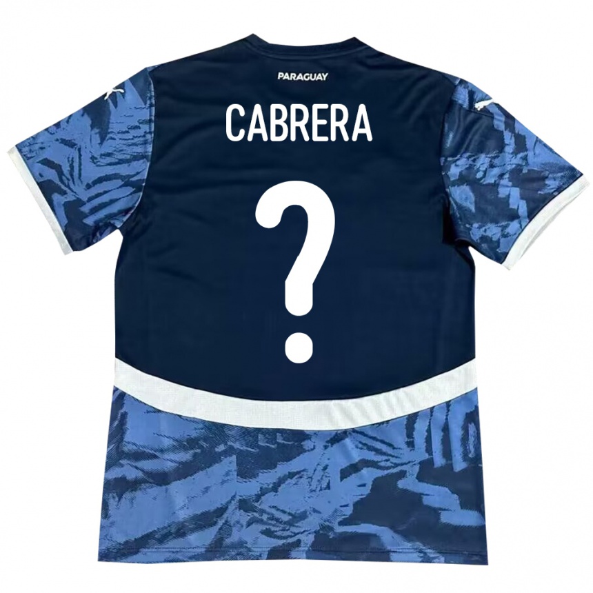 Kids Football Paraguay Ivan Cabrera #0 Blue Away Jersey 24-26 T-Shirt Za