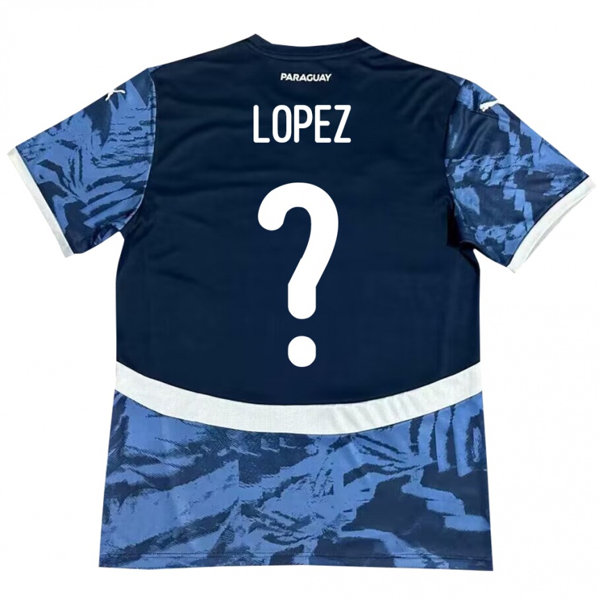 Kids Football Paraguay Rodrigo López #0 Blue Away Jersey 24-26 T-Shirt Za