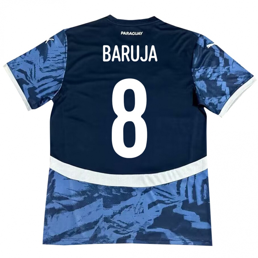 Kids Football Paraguay Fabrizio Baruja #8 Blue Away Jersey 24-26 T-Shirt Za