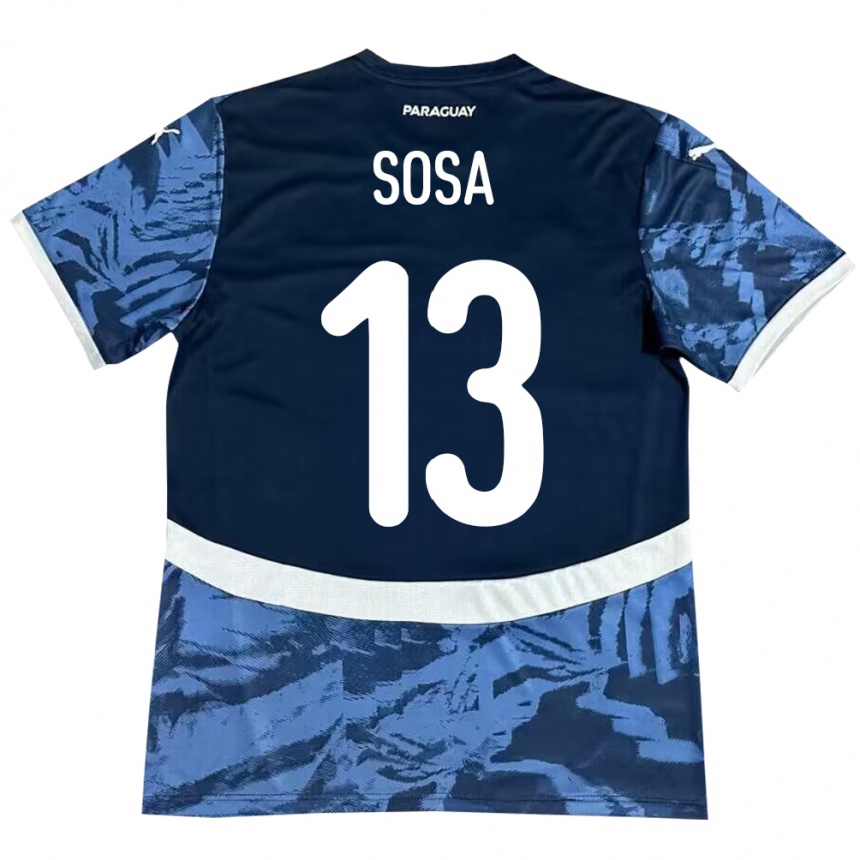 Kids Football Paraguay Alex Sosa #13 Blue Away Jersey 24-26 T-Shirt Za