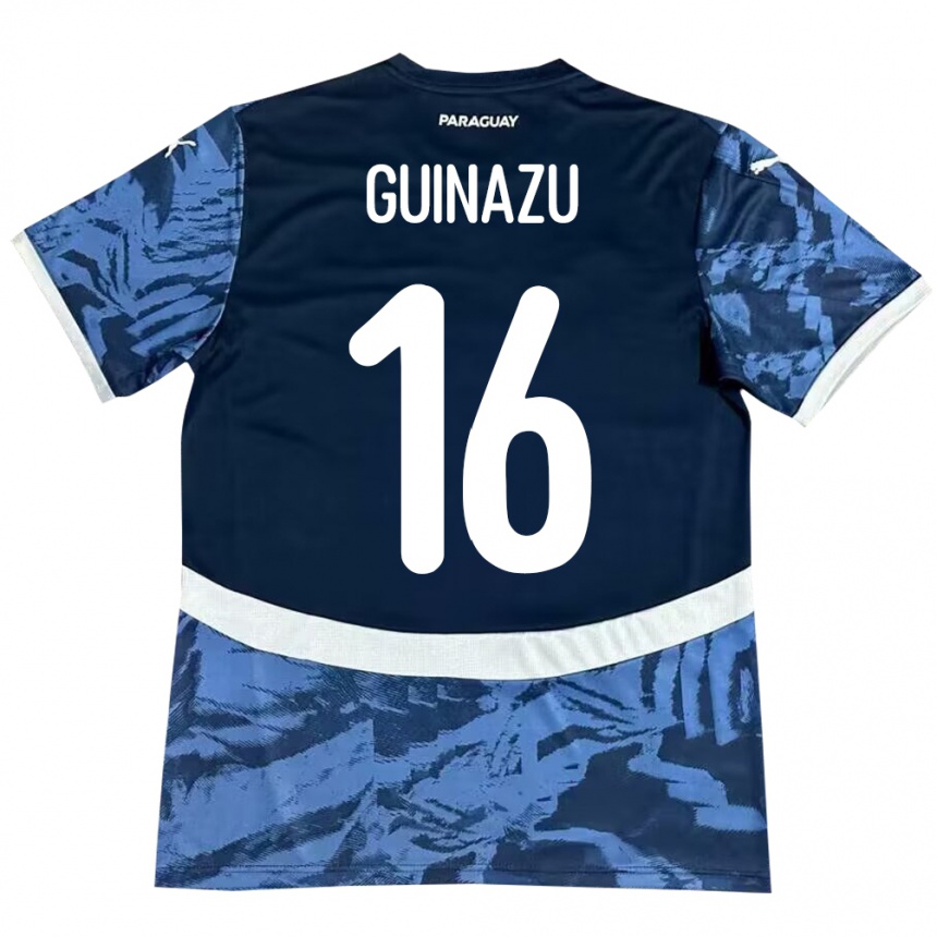 Kids Football Paraguay Lucas Guiñazú #16 Blue Away Jersey 24-26 T-Shirt Za