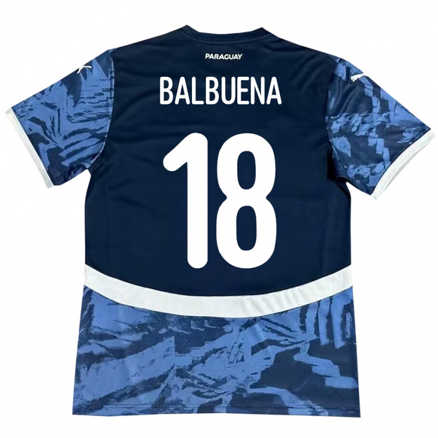 Kids Football Paraguay Axel Balbuena #18 Blue Away Jersey 24-26 T-Shirt Za