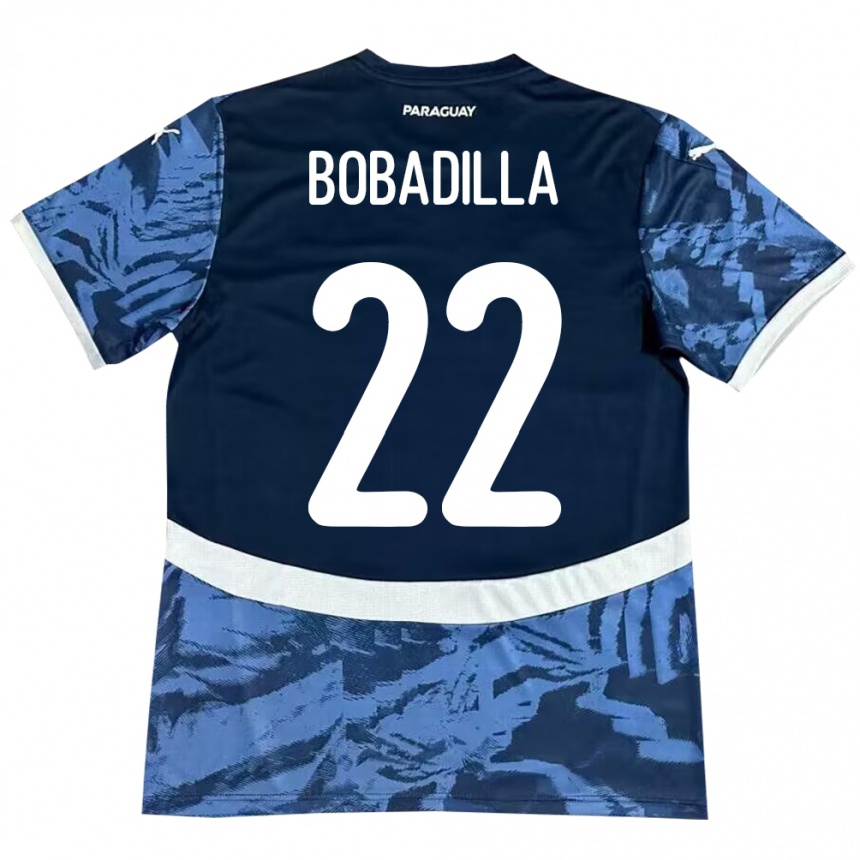 Kids Football Paraguay Dylan Bobadilla #22 Blue Away Jersey 24-26 T-Shirt Za