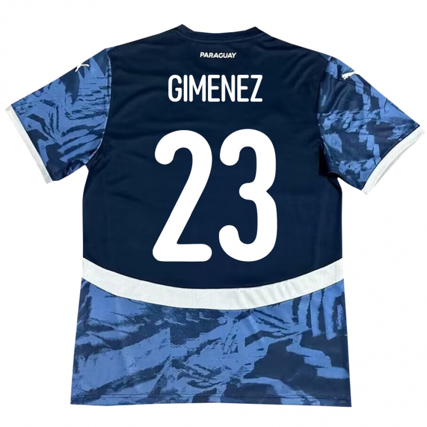 Kids Football Paraguay Miguel Giménez #23 Blue Away Jersey 24-26 T-Shirt Za