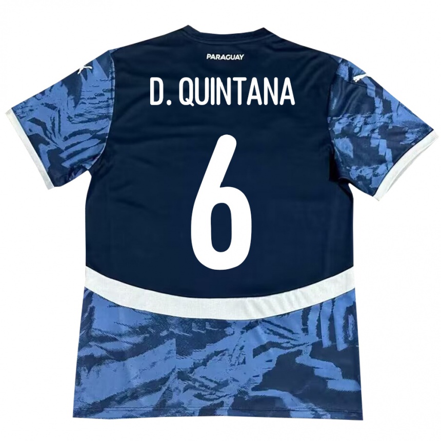 Kids Football Paraguay Dulce Quintana #6 Blue Away Jersey 24-26 T-Shirt Za