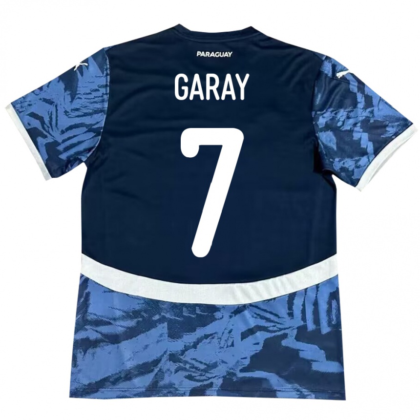 Kids Football Paraguay Griselda Garay #7 Blue Away Jersey 24-26 T-Shirt Za