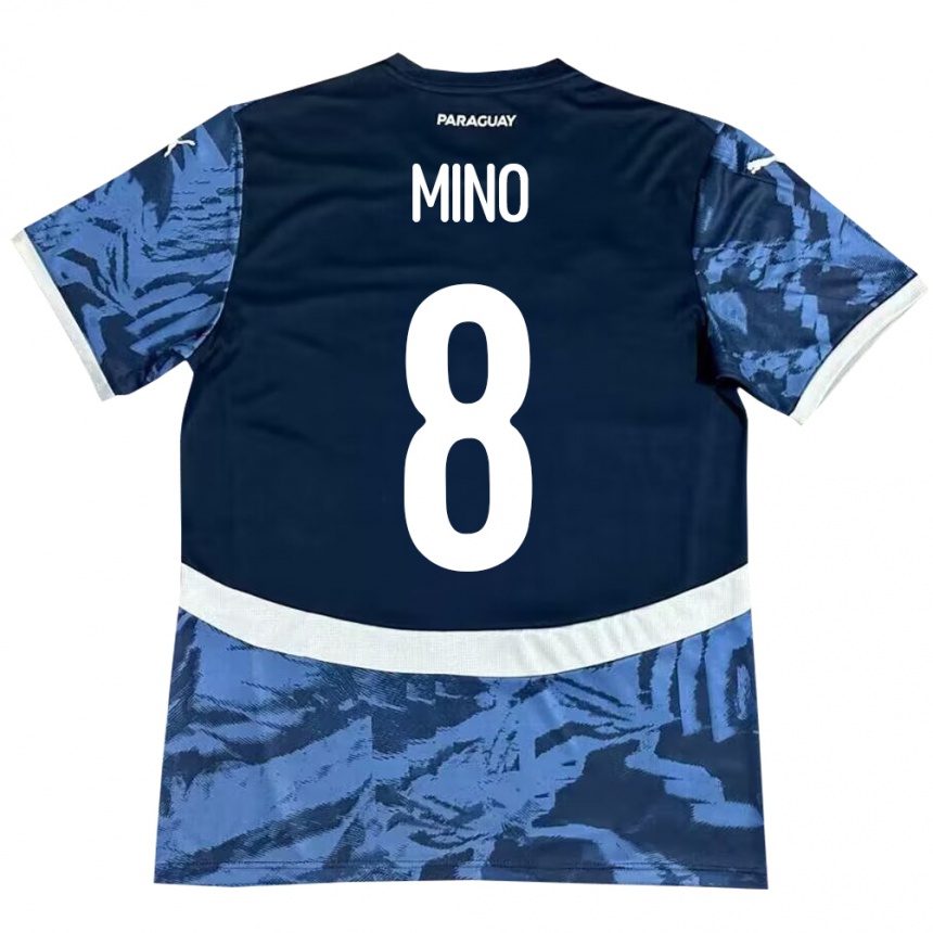 Kids Football Paraguay Rosa Miño #8 Blue Away Jersey 24-26 T-Shirt Za