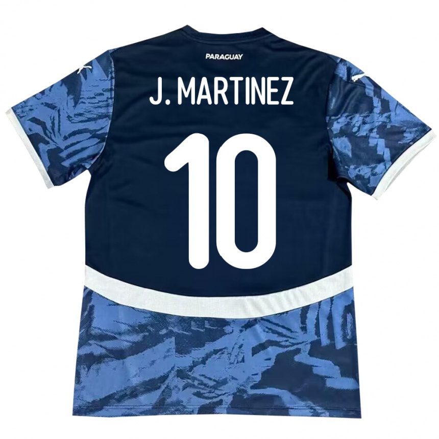 Kids Football Paraguay Jessica Martínez #10 Blue Away Jersey 24-26 T-Shirt Za