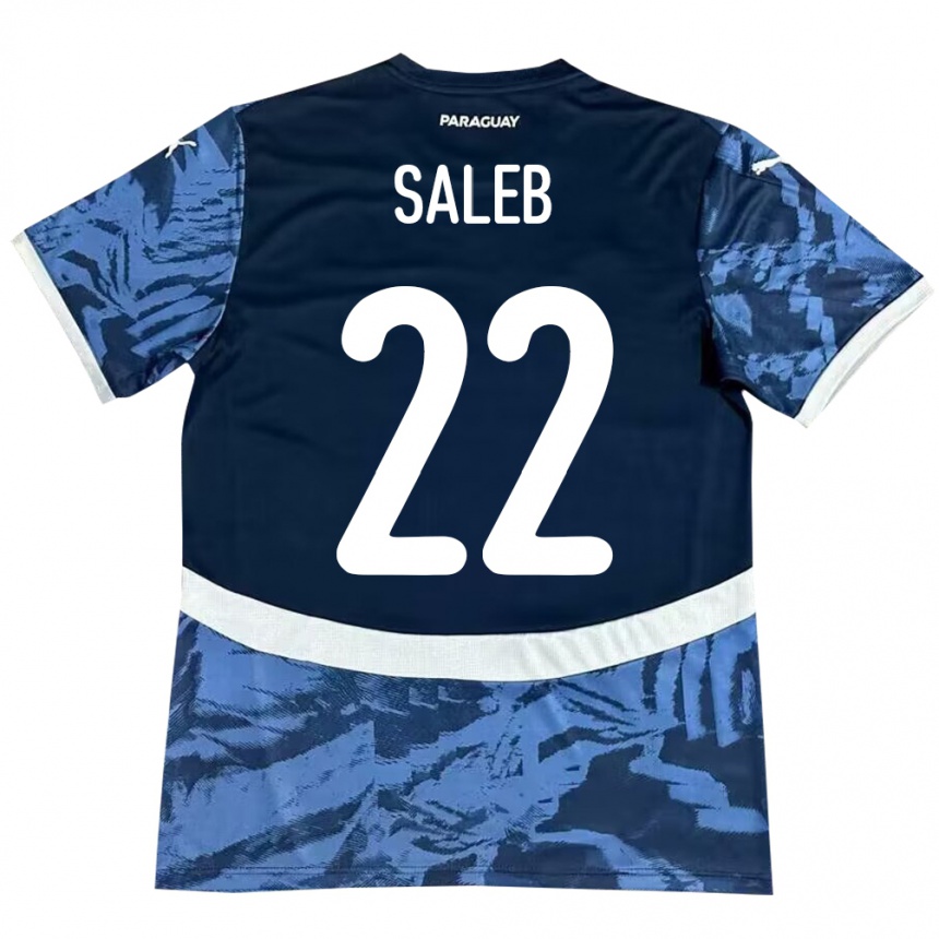 Kids Football Paraguay Gloria Saleb #22 Blue Away Jersey 24-26 T-Shirt Za