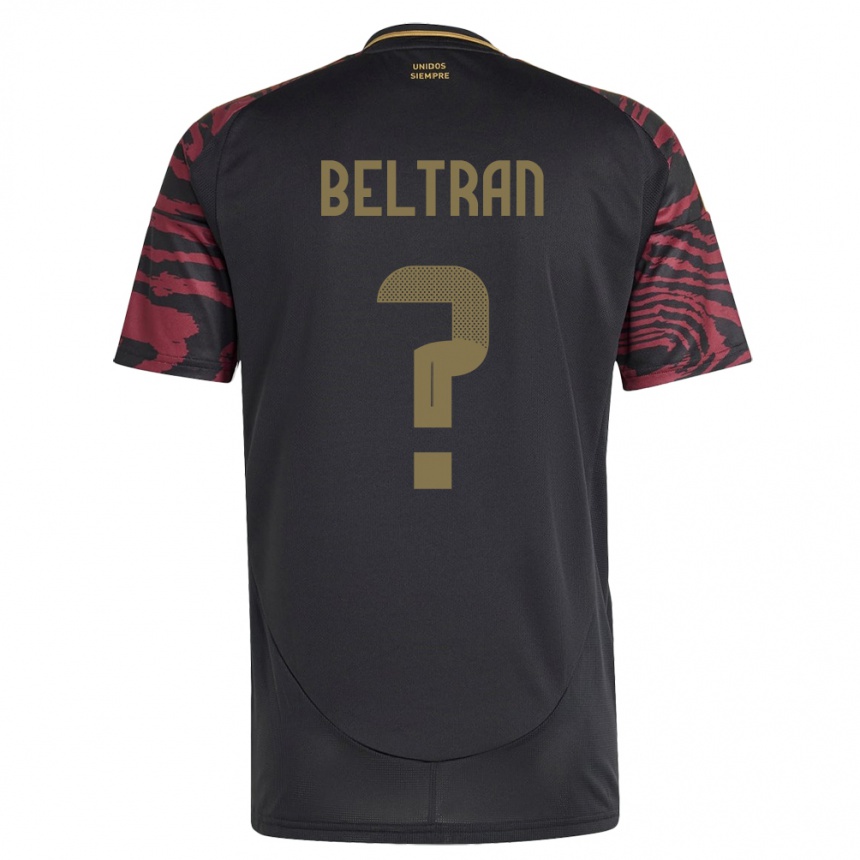 Kids Football Peru Adrián Beltrán #0 Black Away Jersey 24-26 T-Shirt Za