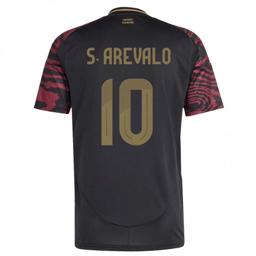 Kids Football Peru Sandra Arévalo #10 Black Away Jersey 24-26 T-Shirt Za