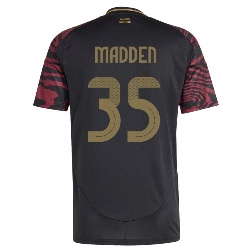 Kids Football Peru Savannah Madden #35 Black Away Jersey 24-26 T-Shirt Za