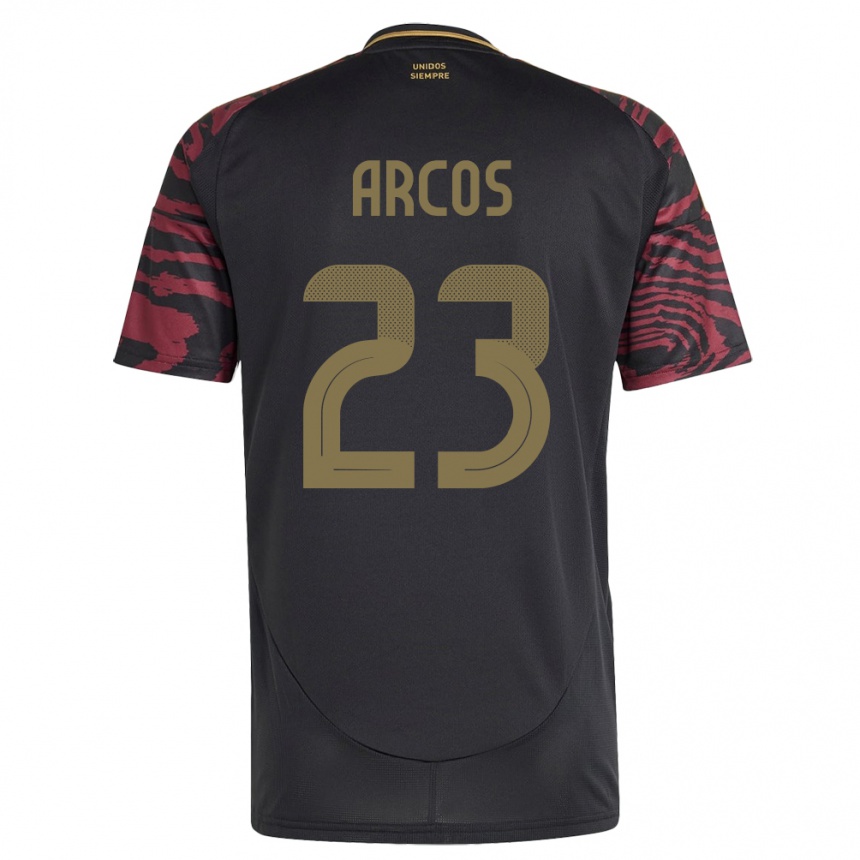 Kids Football Peru Lucía Arcos #23 Black Away Jersey 24-26 T-Shirt Za