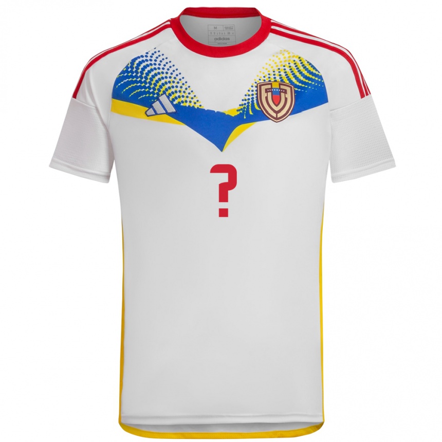 Kids Football Venezuela Your Name #0 White Away Jersey 24-26 T-Shirt Za