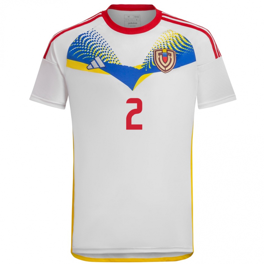 Kids Football Venezuela Nahuel Ferraresi #2 White Away Jersey 24-26 T-Shirt Za