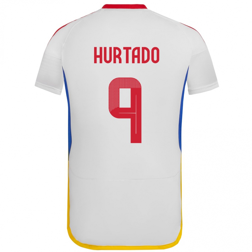 Kids Football Venezuela Jan Hurtado #9 White Away Jersey 24-26 T-Shirt Za