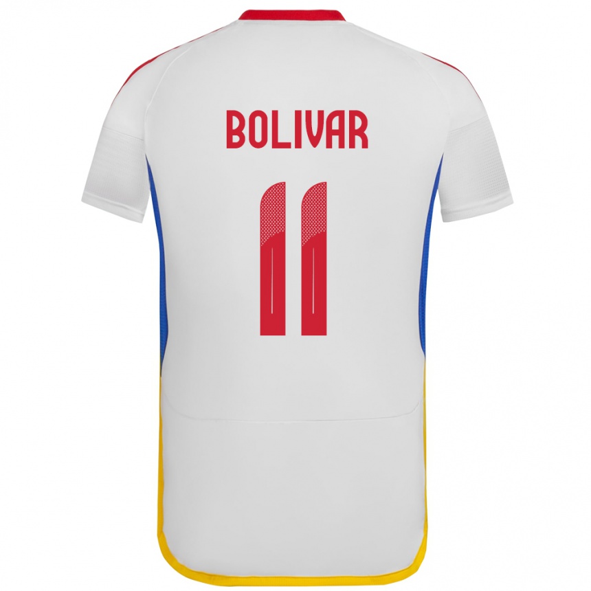 Kids Football Venezuela Jovanny Bolívar #11 White Away Jersey 24-26 T-Shirt Za