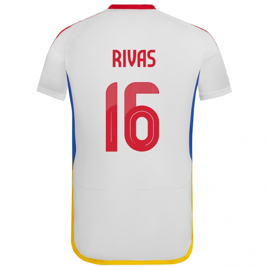 Kids Football Venezuela Renne Rivas #16 White Away Jersey 24-26 T-Shirt Za