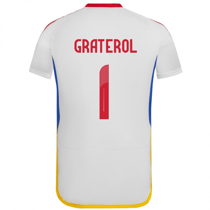 Kids Football Venezuela Joel Graterol #1 White Away Jersey 24-26 T-Shirt Za