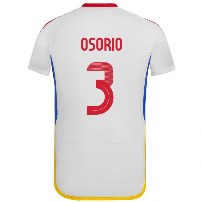 Kids Football Venezuela Yordan Osorio #3 White Away Jersey 24-26 T-Shirt Za