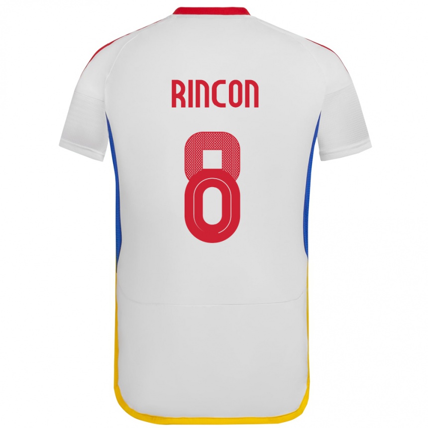 Kids Football Venezuela Tomás Rincón #8 White Away Jersey 24-26 T-Shirt Za