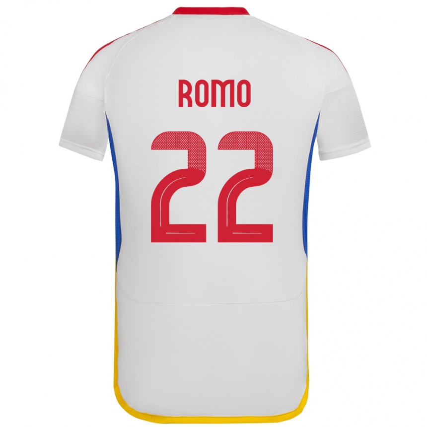 Kids Football Venezuela Rafael Romo #22 White Away Jersey 24-26 T-Shirt Za