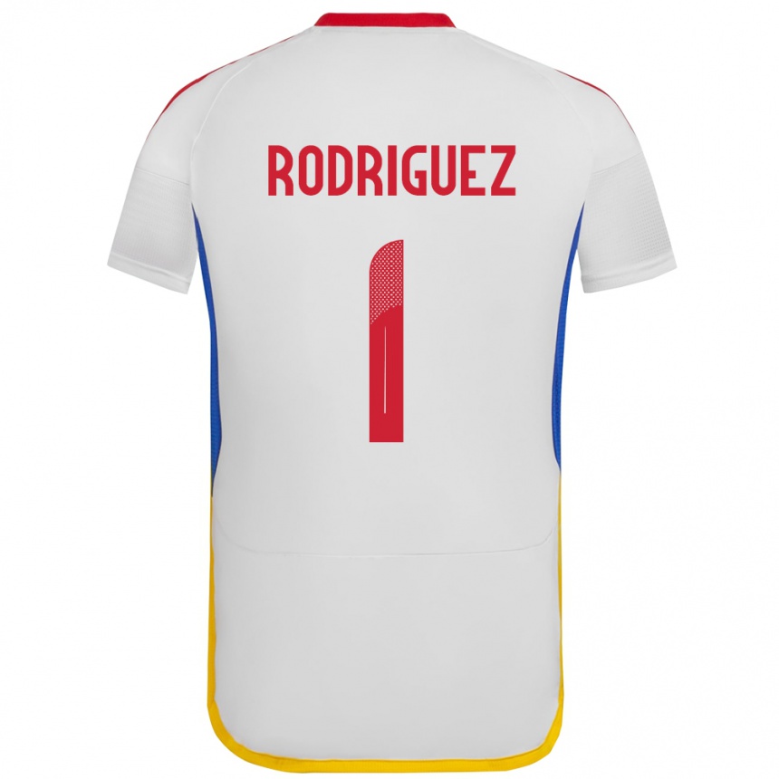 Kids Football Venezuela Samuel Rodriguez #1 White Away Jersey 24-26 T-Shirt Za