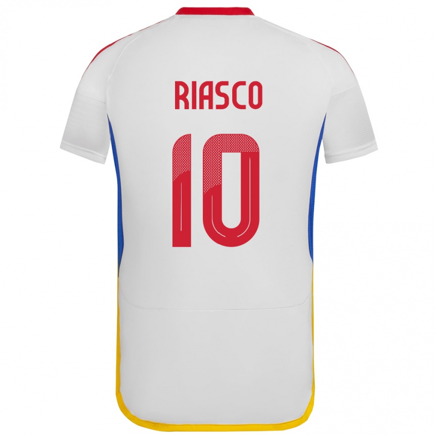 Kids Football Venezuela José Riasco #10 White Away Jersey 24-26 T-Shirt Za