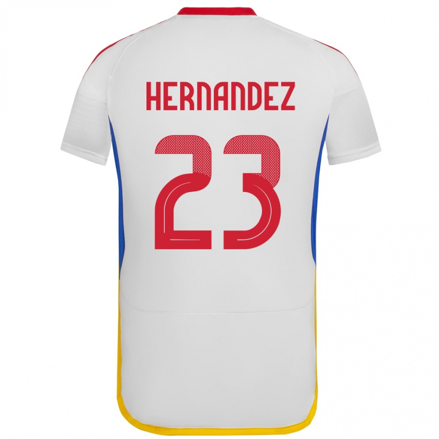 Kids Football Venezuela Luifer Hernández #23 White Away Jersey 24-26 T-Shirt Za