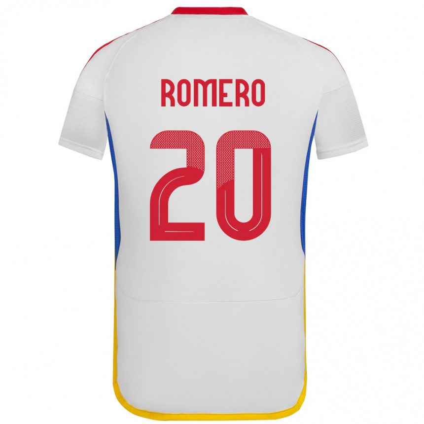 Kids Football Venezuela Andrés Romero #20 White Away Jersey 24-26 T-Shirt Za