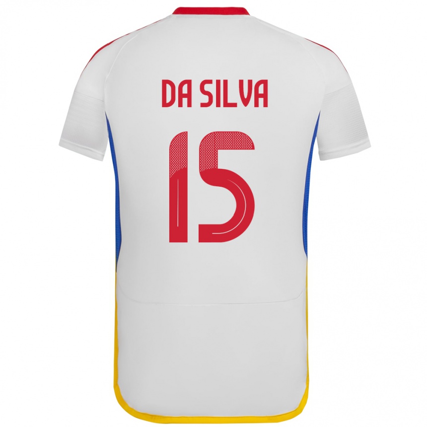 Kids Football Venezuela Cesar Da Silva #15 White Away Jersey 24-26 T-Shirt Za