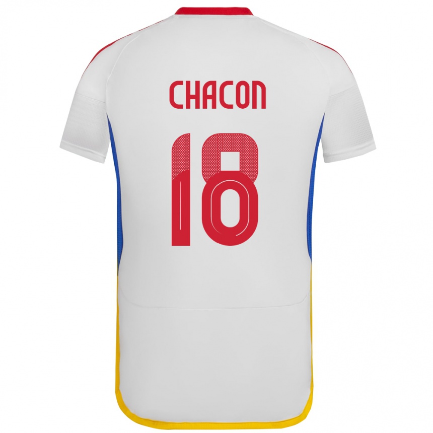 Kids Football Venezuela Yerson Chacón #18 White Away Jersey 24-26 T-Shirt Za