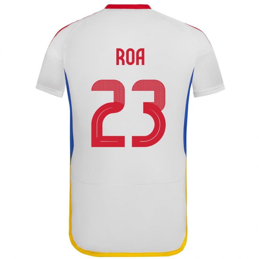 Kids Football Venezuela Keiber Roa #23 White Away Jersey 24-26 T-Shirt Za