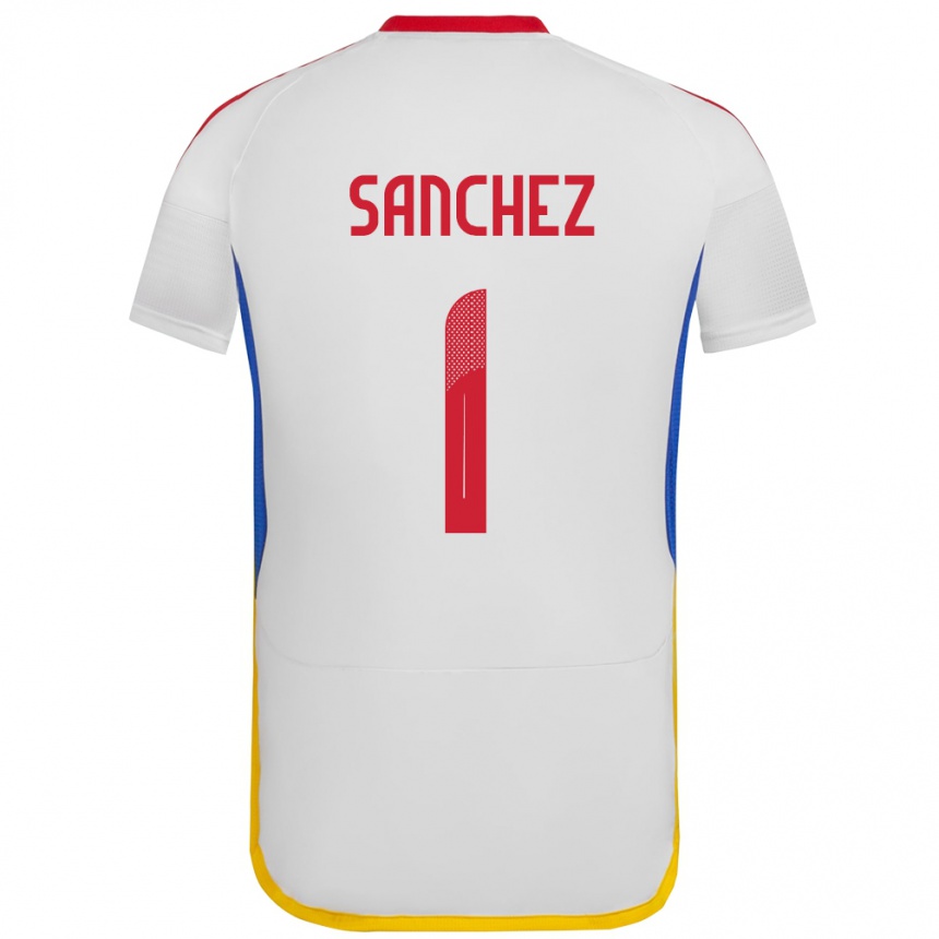 Kids Football Venezuela Jorge Sánchez #1 White Away Jersey 24-26 T-Shirt Za