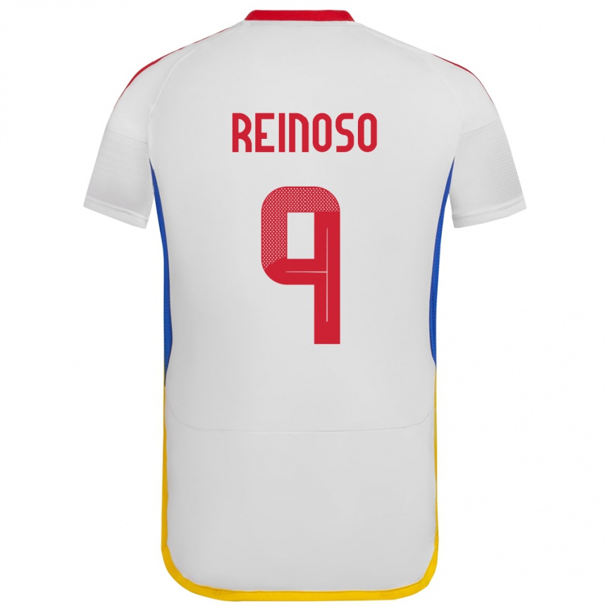 Kids Football Venezuela Lucciano Reinoso #9 White Away Jersey 24-26 T-Shirt Za