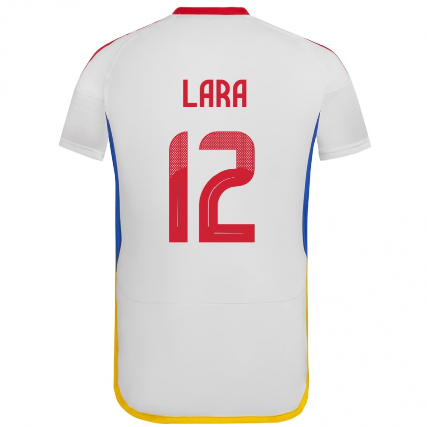 Kids Football Venezuela Jesús Lara #12 White Away Jersey 24-26 T-Shirt Za