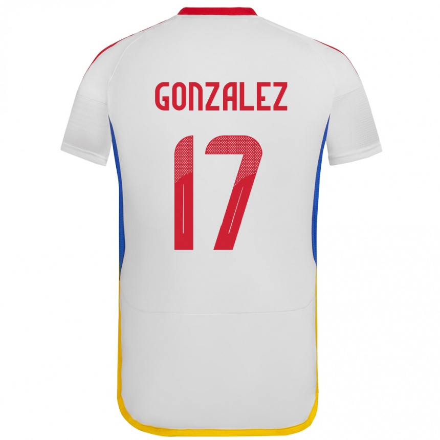 Kids Football Venezuela Mayken González #17 White Away Jersey 24-26 T-Shirt Za