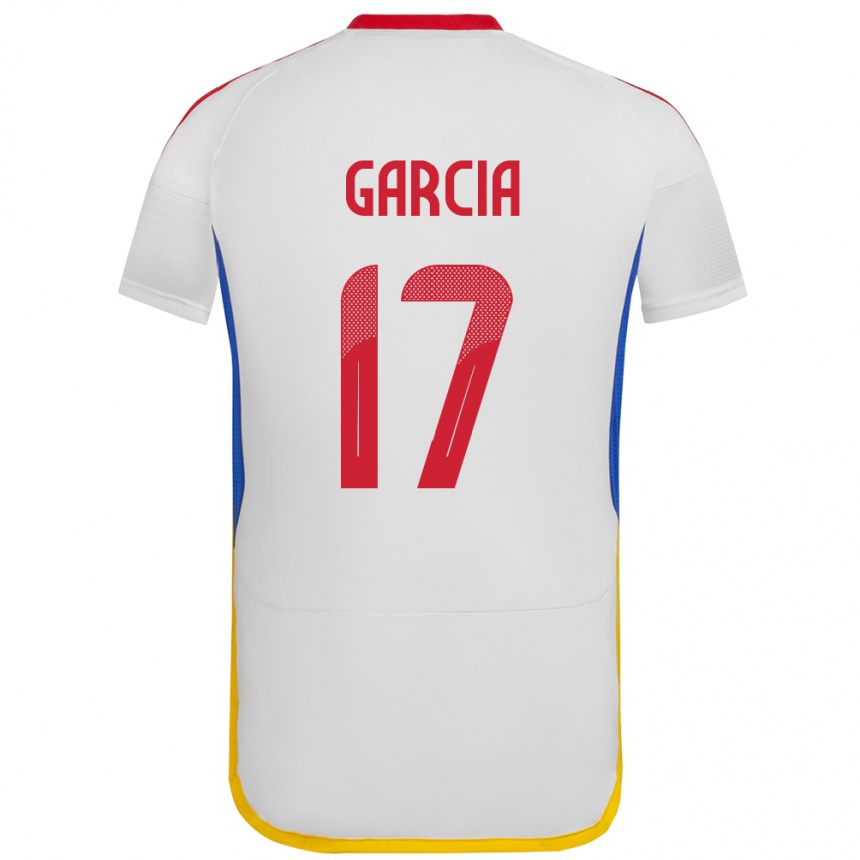 Kids Football Venezuela Gabriela García #17 White Away Jersey 24-26 T-Shirt Za